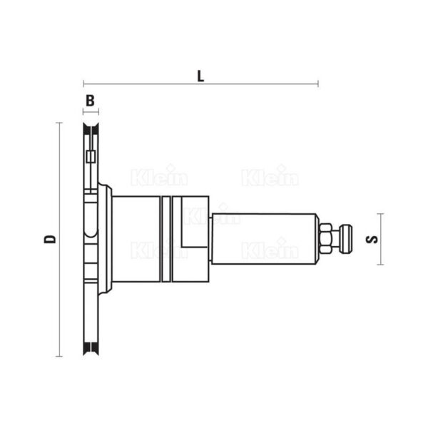 Fresa portacuchillas para ranuras regulable D=120X4/15.5X140 M20 - Imagen 3