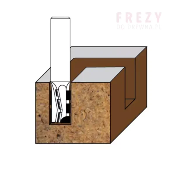 Fresa para Nesting Pkd d=12X25X75 m12X45 Z=3 dchas - Imagen 2