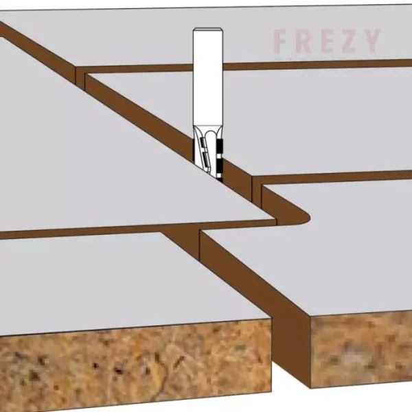 Fresa para Nesting Pkd d=12X25X75 m12X45 Z=3 dchas - Imagen 3