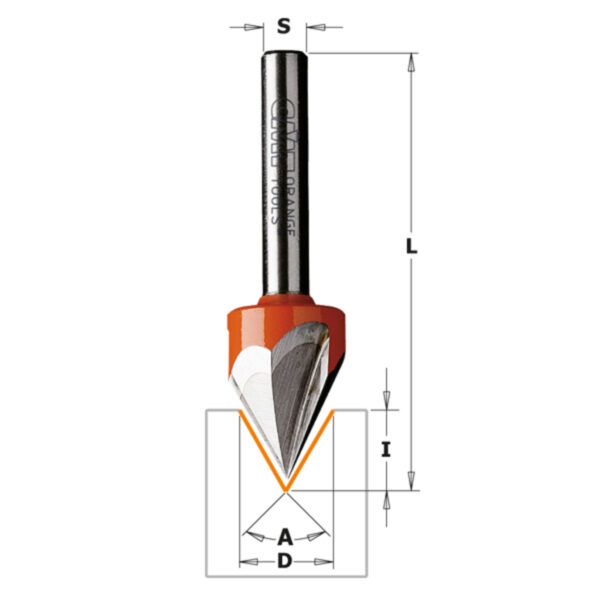 Fresa laser point dibujo D=6X9X50 M6 Z1 35º