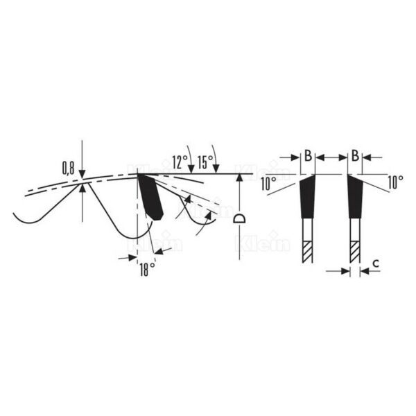 Disco D=300X3.2/2.2X30 Z24 M.D.Alterno MADERA-UNIVERSAL con limitador - Imagen 3