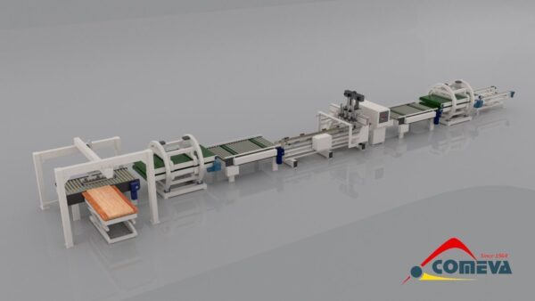 Línea automatizada para el fresado de puertas Comeva