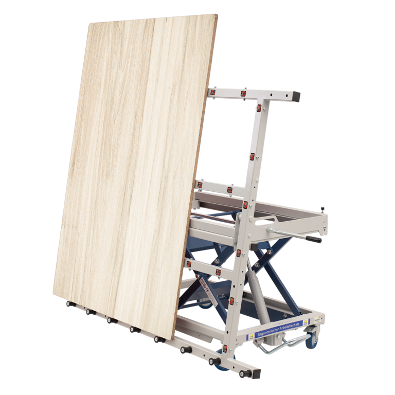 mesa elevadora con marco automatismos de carpintería