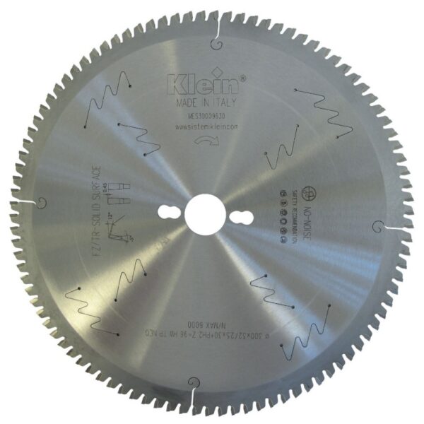 Disco d=300x3.2/2.5x30 z96 MD para cortar "SOLID SURFACE" corian , plexiglass