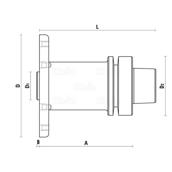 Adaptador HSK-63 para sierra circular - Imagen 2