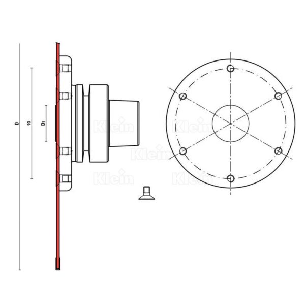 Adaptador HSK-63 para sierra circular - Imagen 3