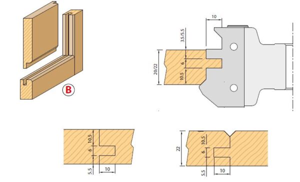 Cabezal multiperfil para puertas - Imagen 4