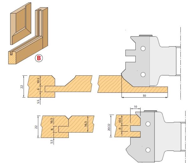 Cabezal multiperfil para puertas - Imagen 3
