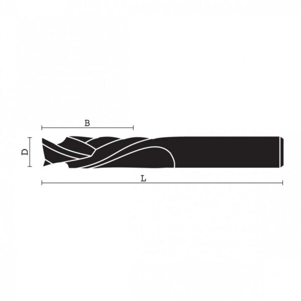 Fresa Helicoidal md integral doble hélice Z2+2 giro derechas para Nesting - Imagen 2